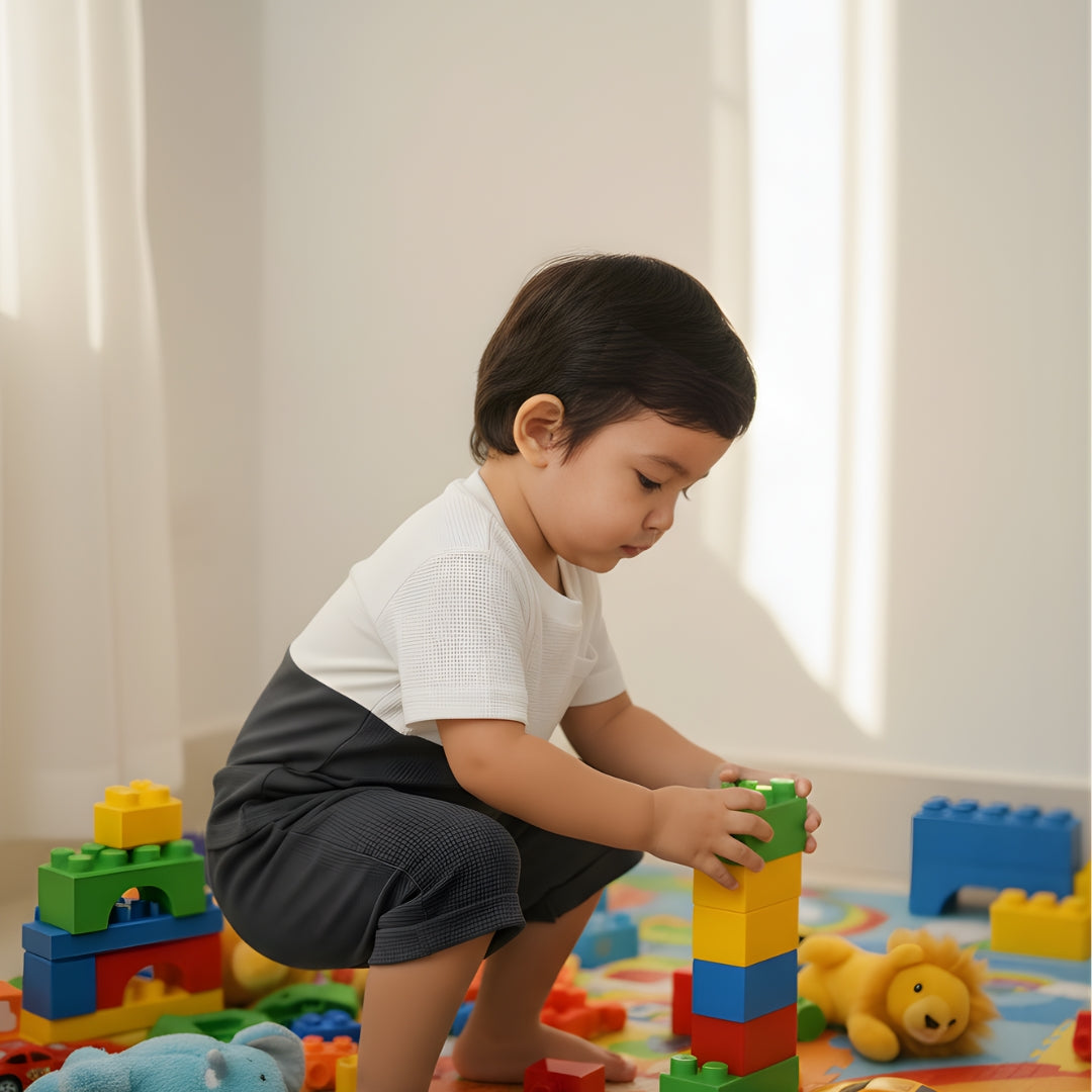 Lil Bro Waffle Cotton Co-Ord Set