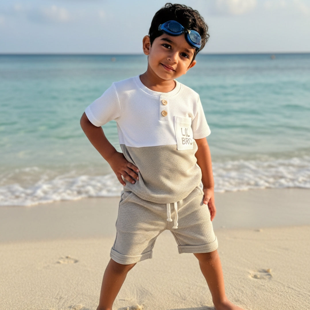 Lil Bro Textured Co-Ord Set