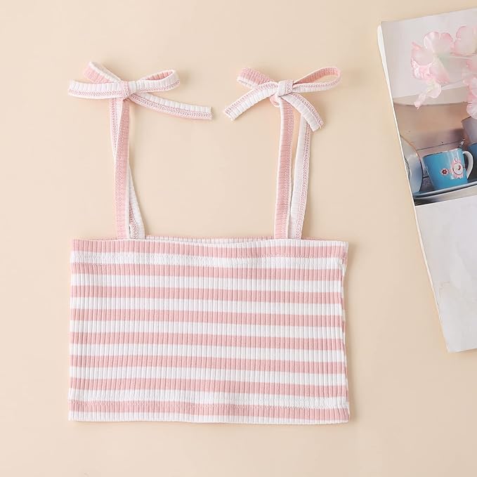 Girls Western Wear Stripe Tops & Bottom Set