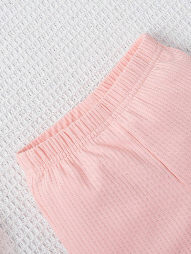 Girls Western Wear Stripe Tops & Bottom Set