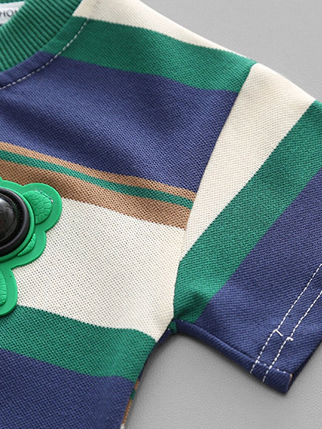 Premium Striped T-Shirt & Shorts Set for Boys