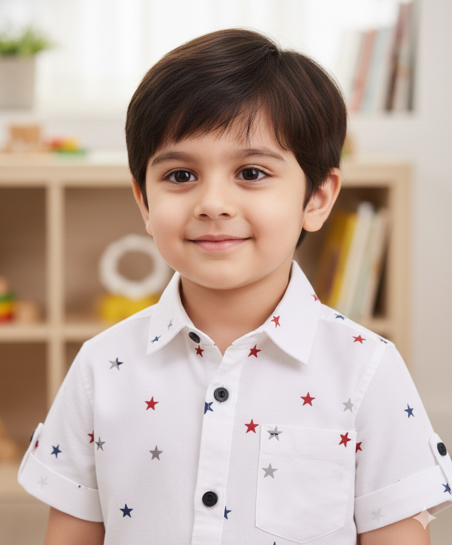 Kukus91 Star Print Premium Boys Shirt