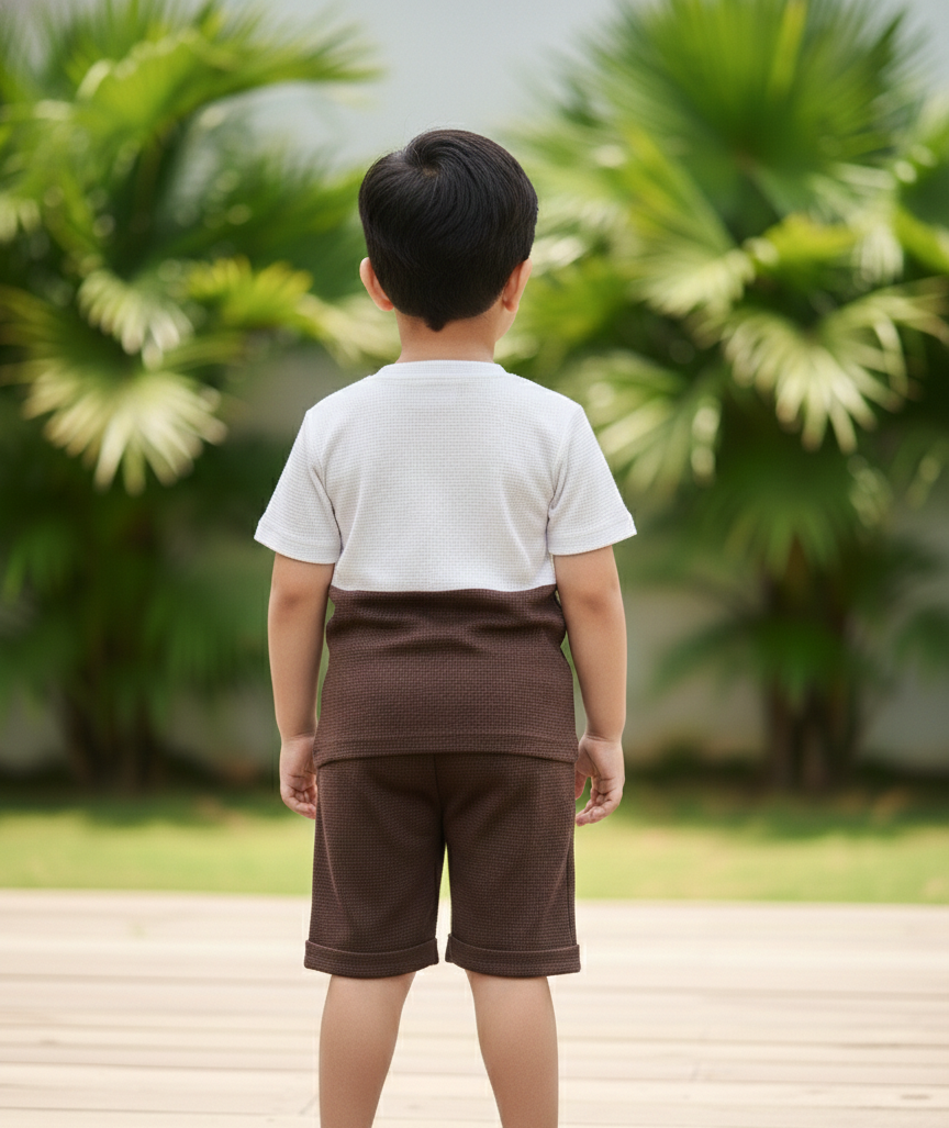 Summer Waffle Cotton Coffee Co-Ord Set