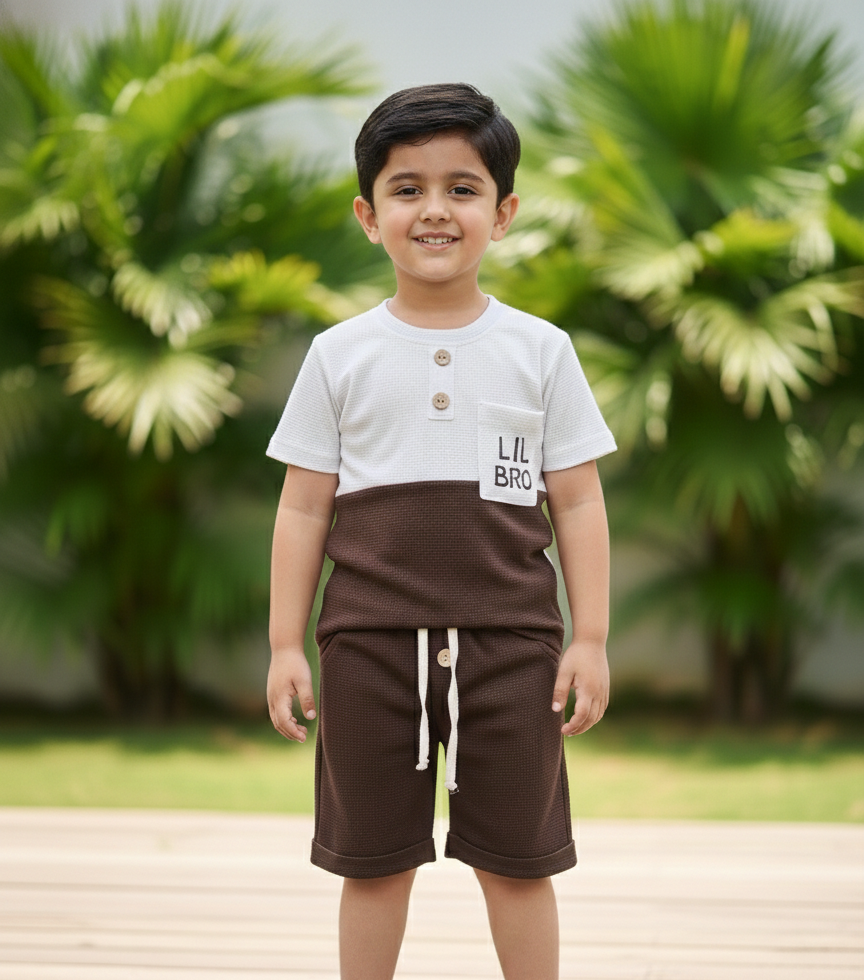 Summer Waffle Cotton Coffee Co-Ord Set