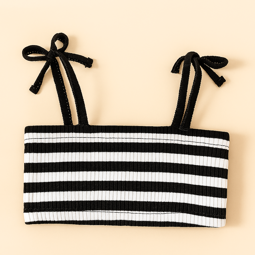 Girls Western Wear Stripe Tops & Bottom Set