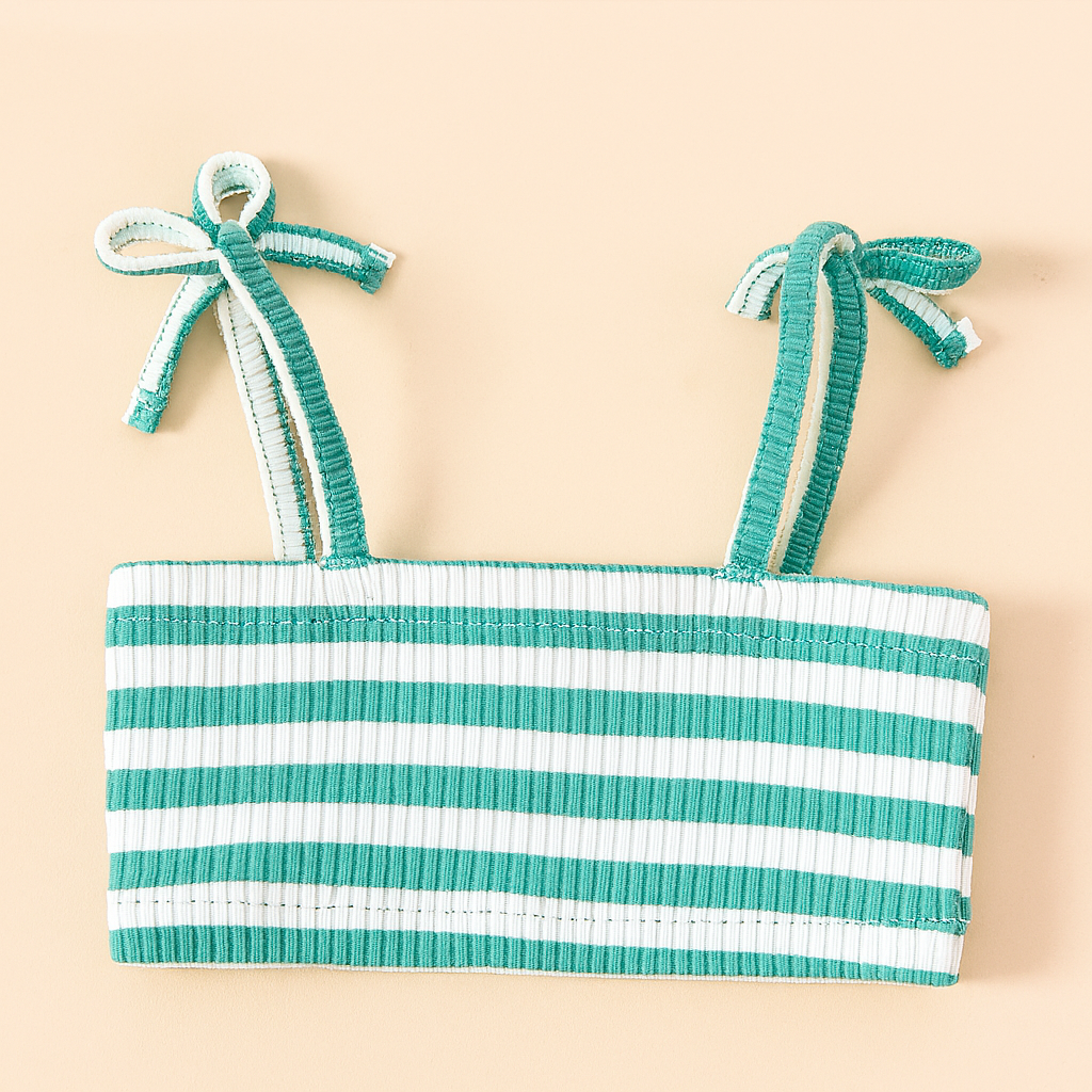 Girls Western Wear Stripe Tops & Bottom Set