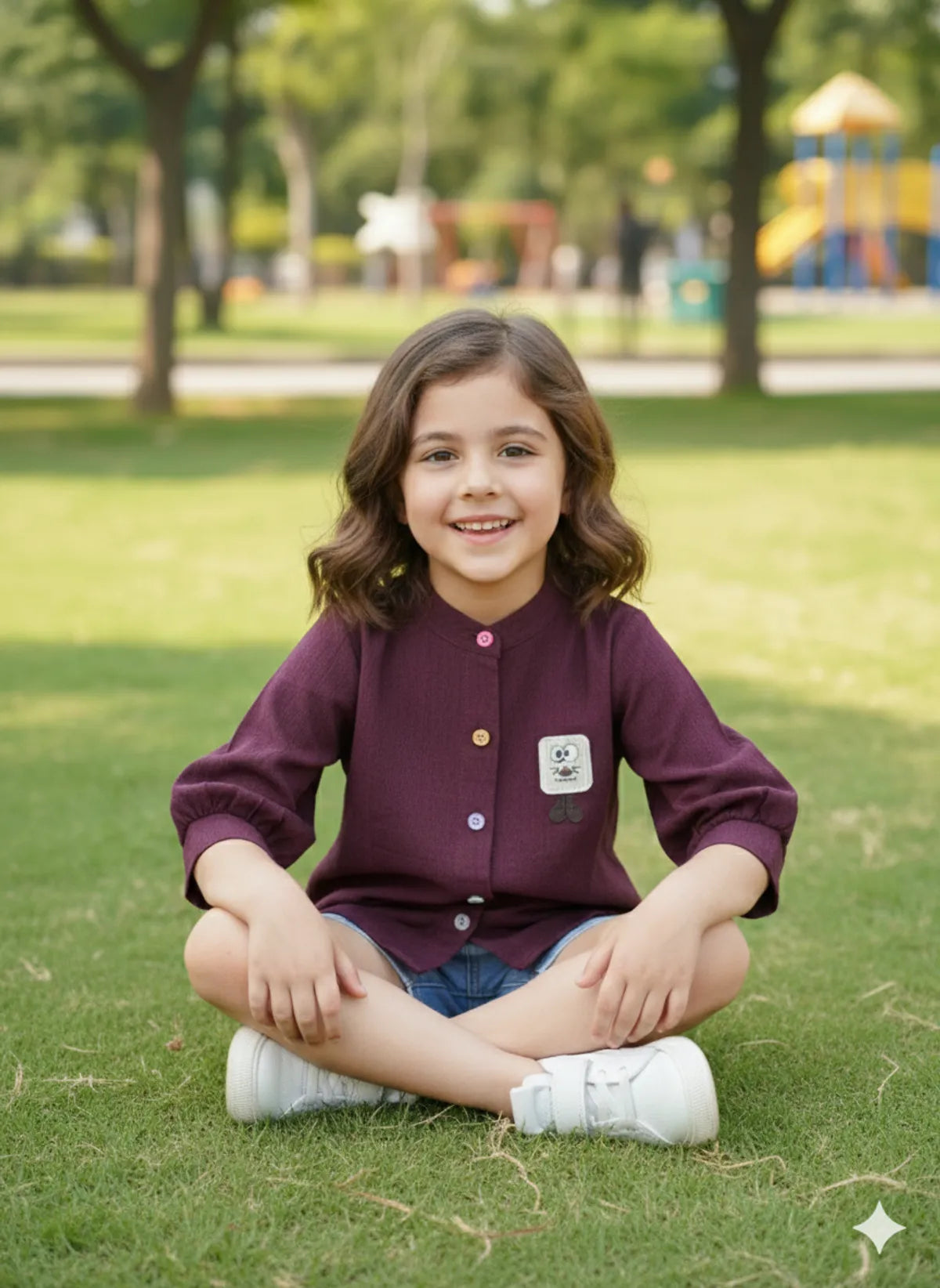 Girls Stylish Skirt with puff Sleeves