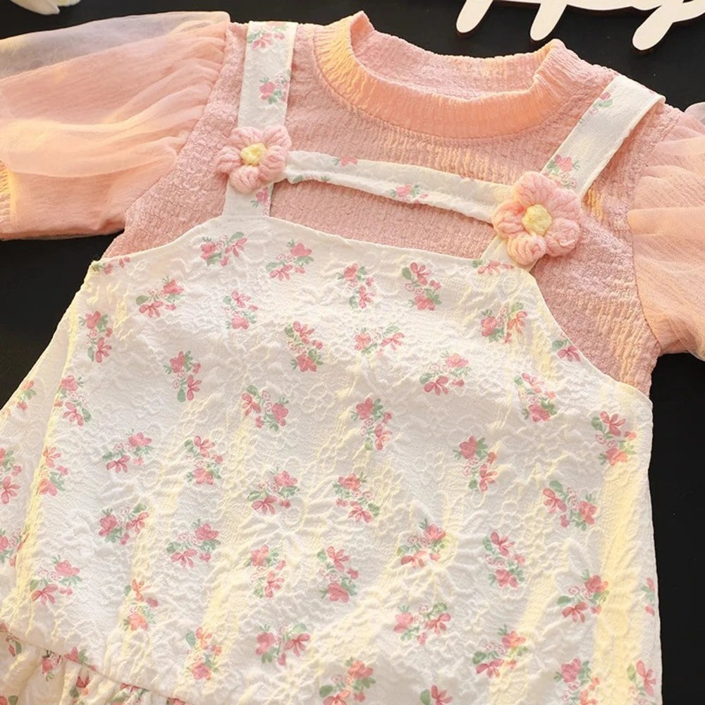 Soft Pink Floral Baby Girl Dress
