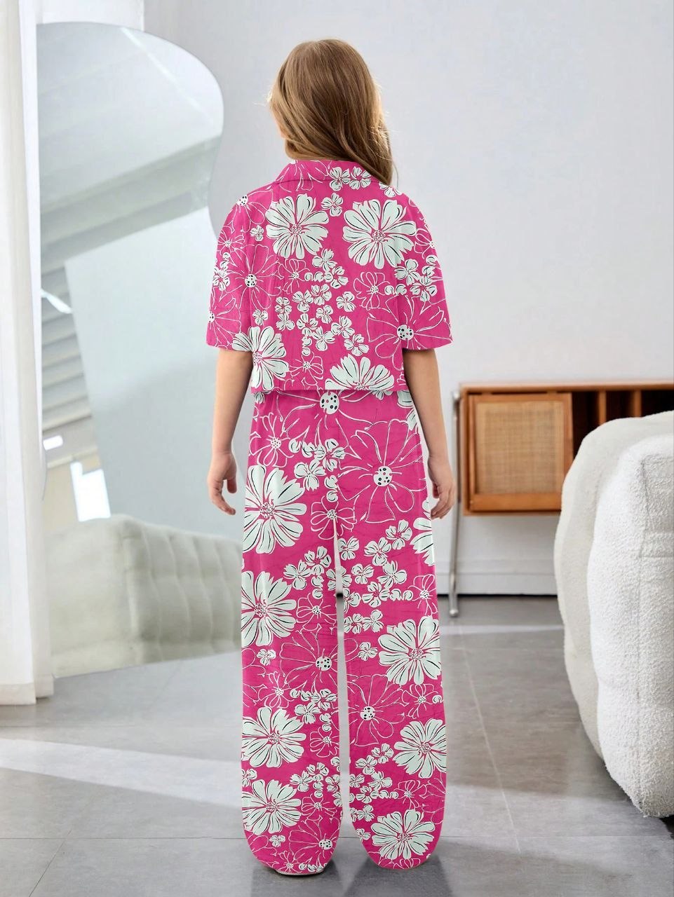 Girls Floral Printed Co-ord set