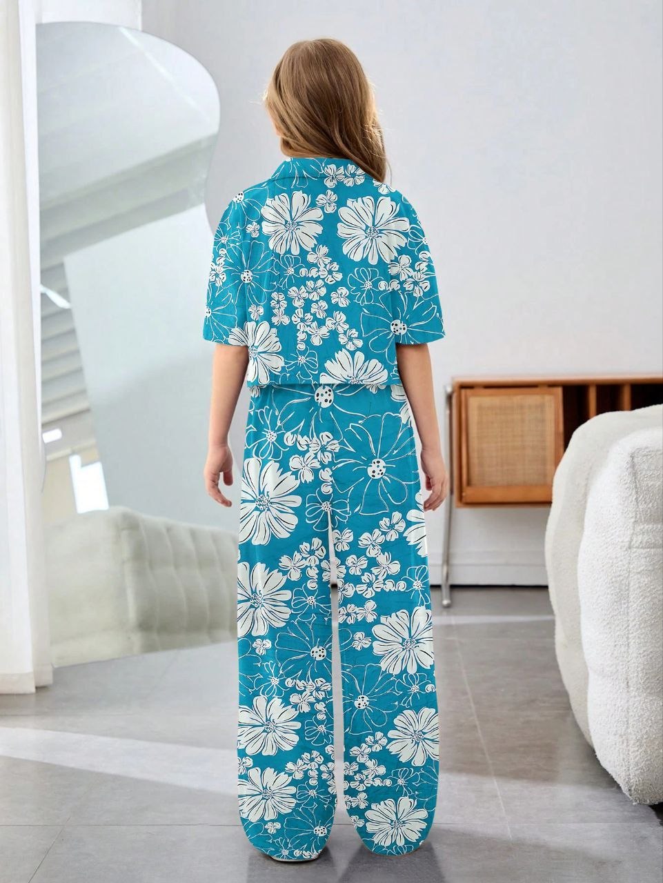 Girls Floral Printed Co-ord set