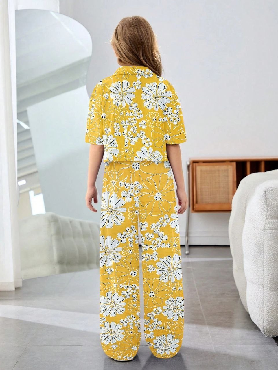 Girls Floral Printed Co-ord set