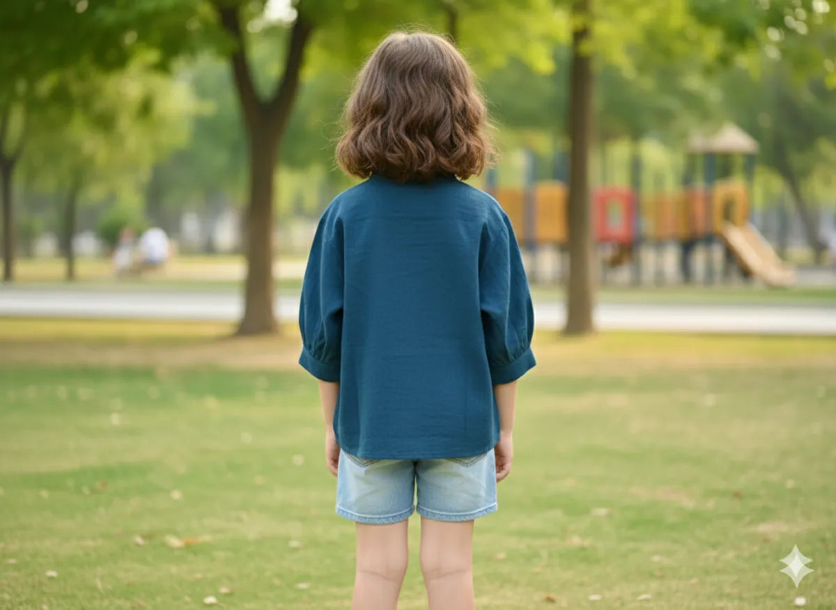 Girls Stylish Skirt with puff Sleeves