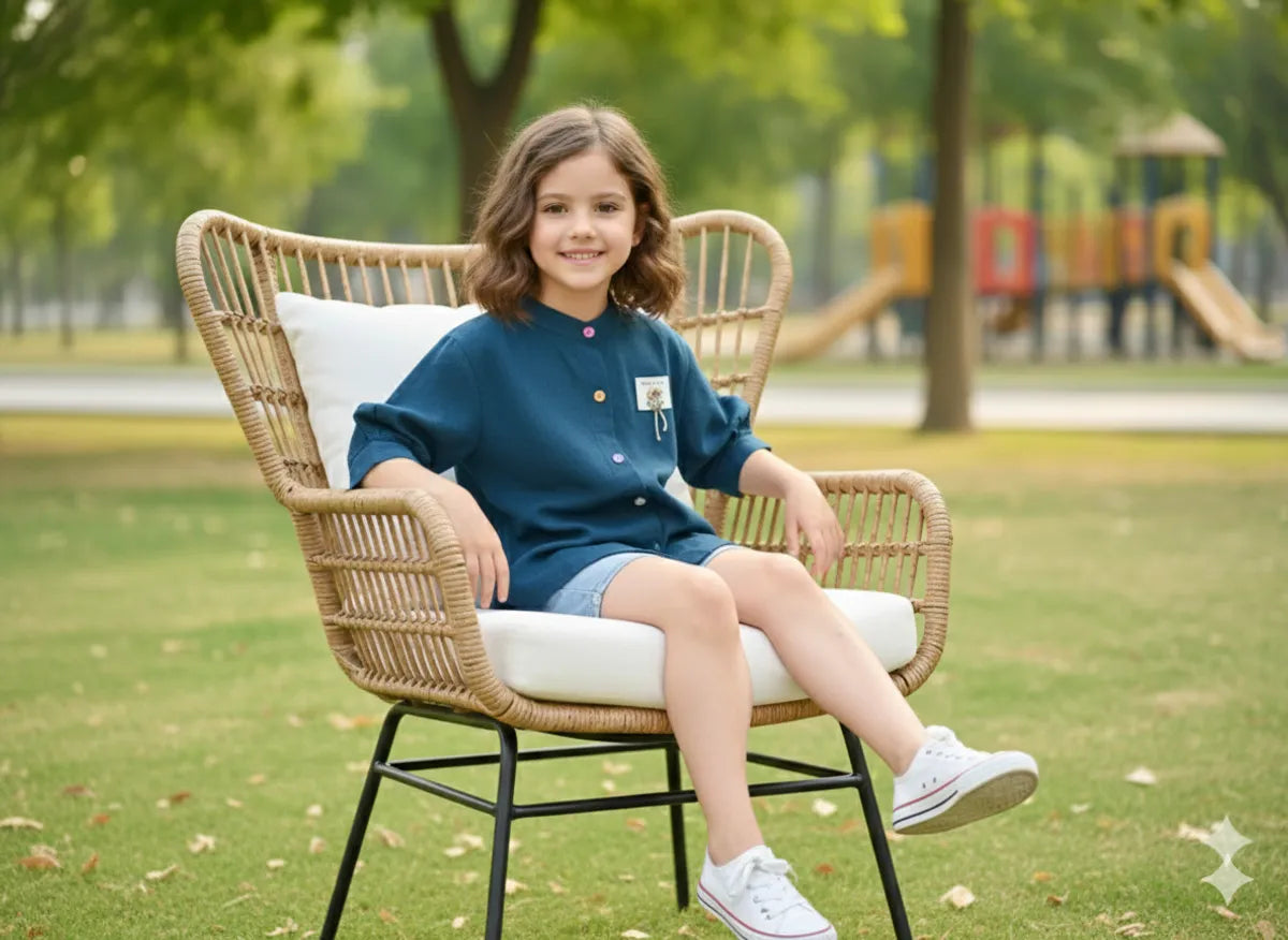 Girls Stylish Skirt with puff Sleeves