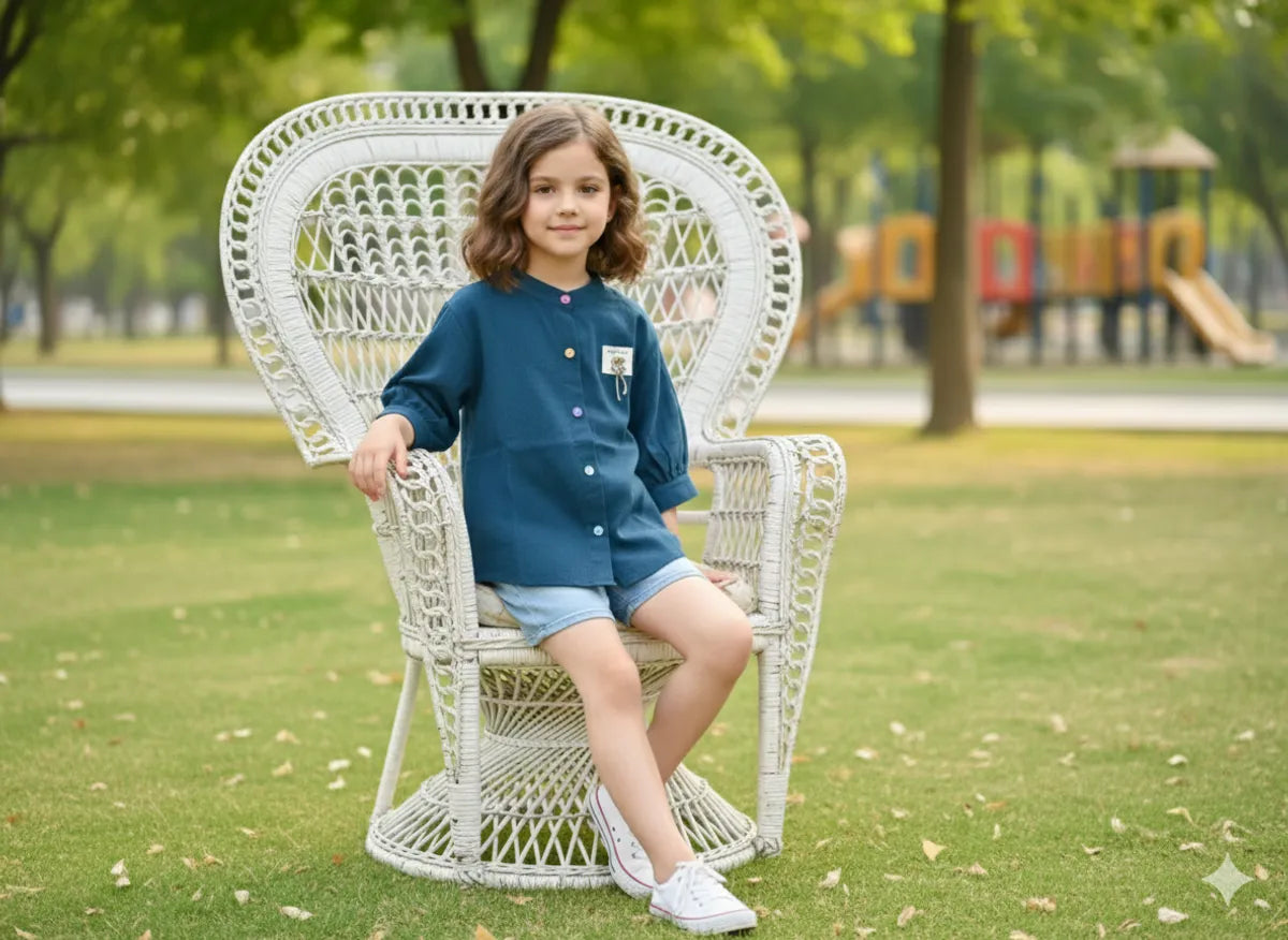 Girls Stylish Skirt with puff Sleeves