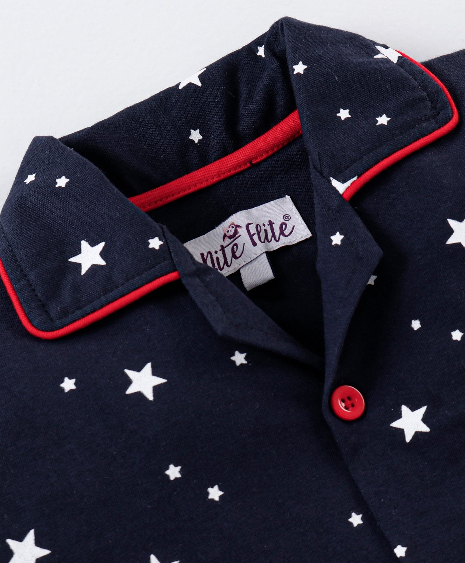 Kukus91 Girls White star Night suit pair