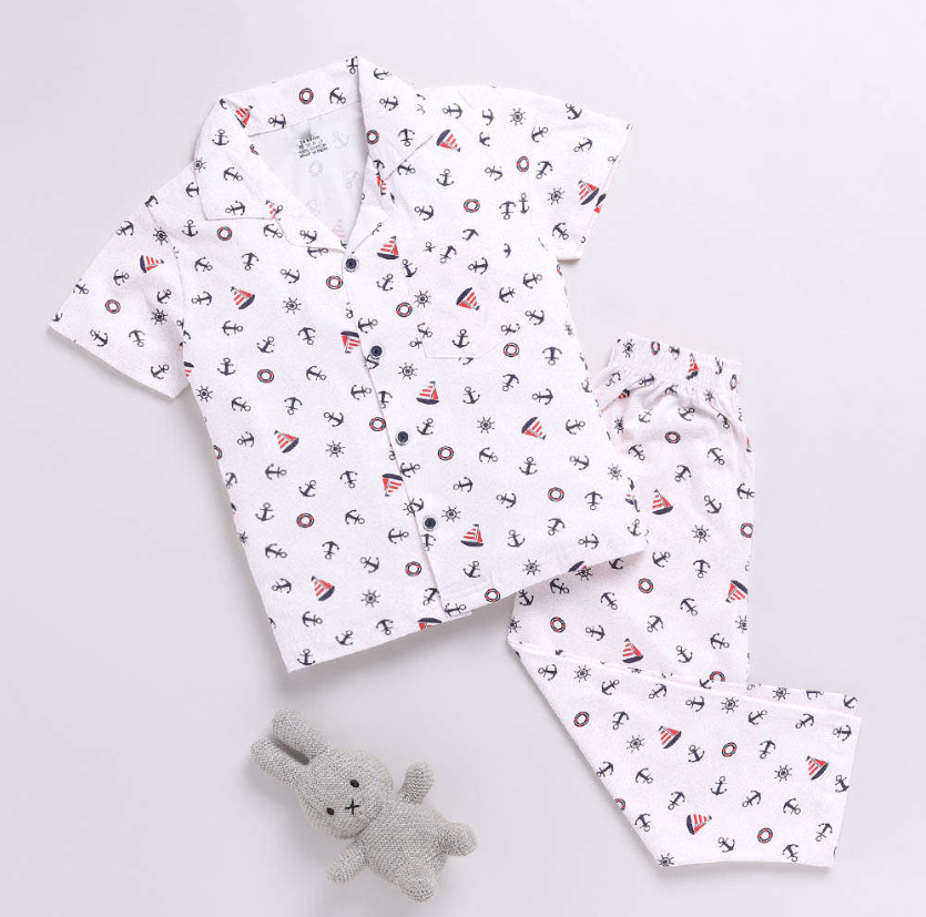 Kukus91 Baby Suit boat Design Night suit Pair