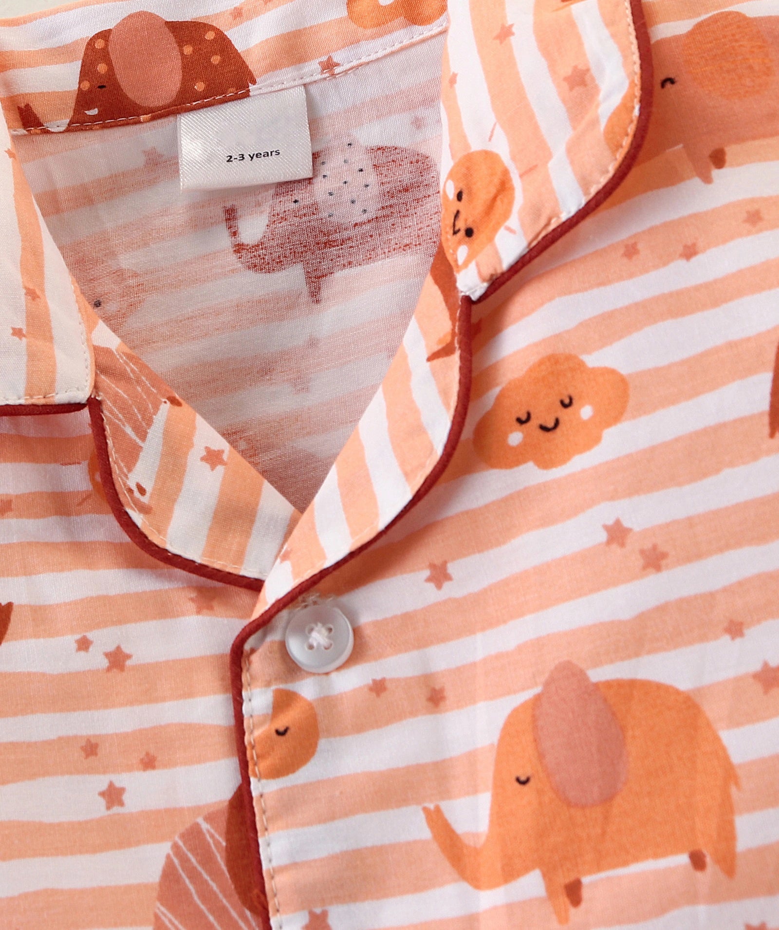 Kukus91 Baby girls Hathi design Night suit Set