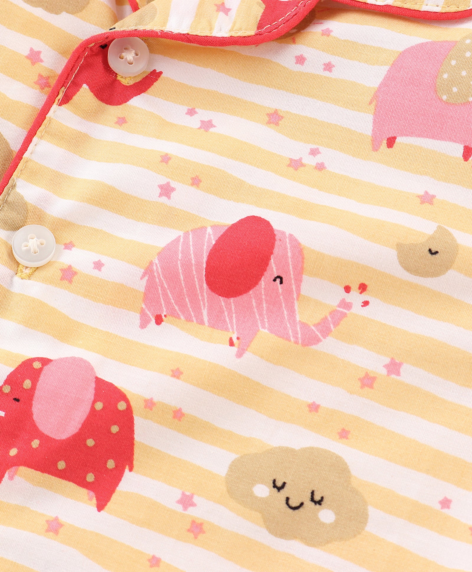 Kukus91 Baby girls Hathi design Night suit Set