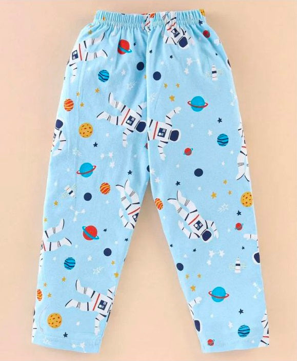 Kukus91 Kids Nasa Printed Unisex Night suit Set