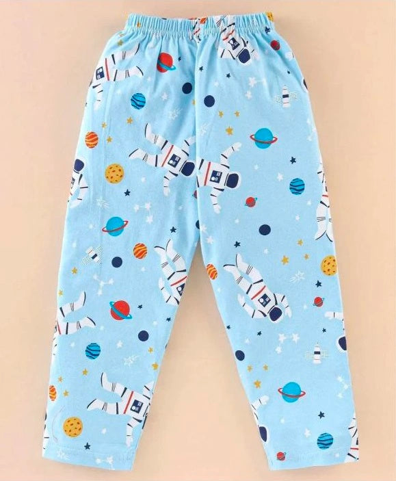 Kukus91 Kids Nasa Printed Unisex Night suit Set