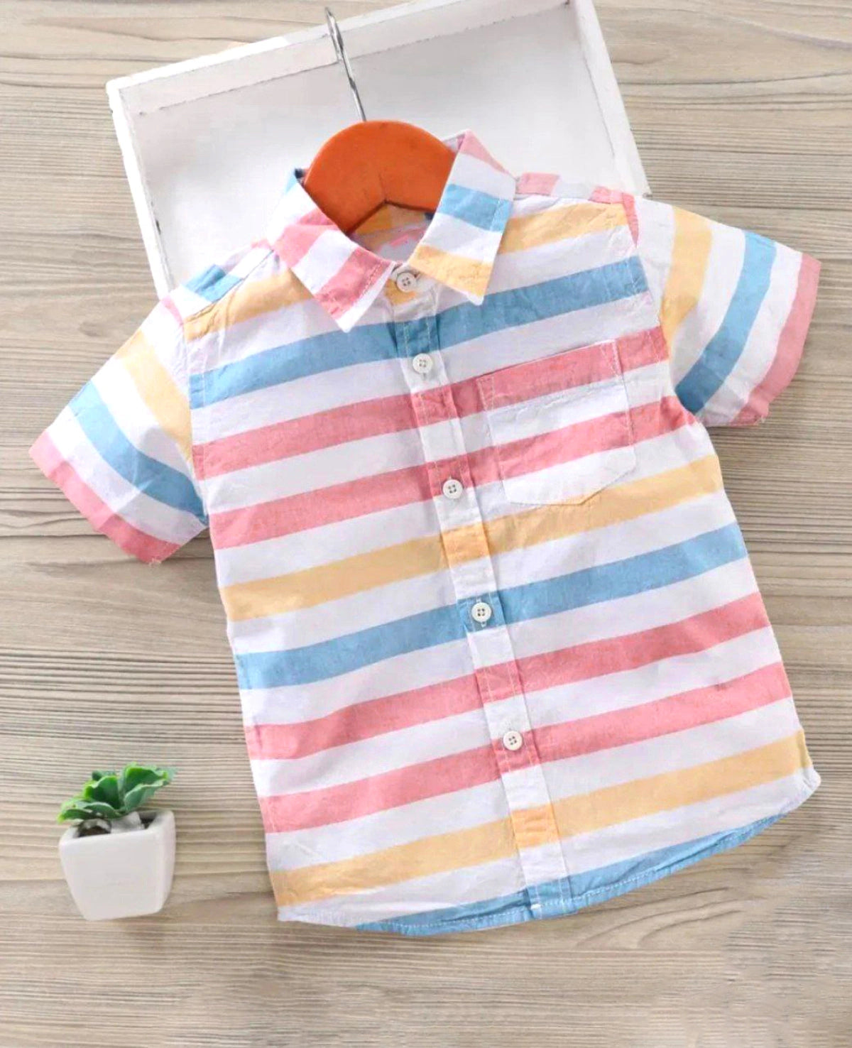 Kukus91 Boys Rainbow Combo Shirt