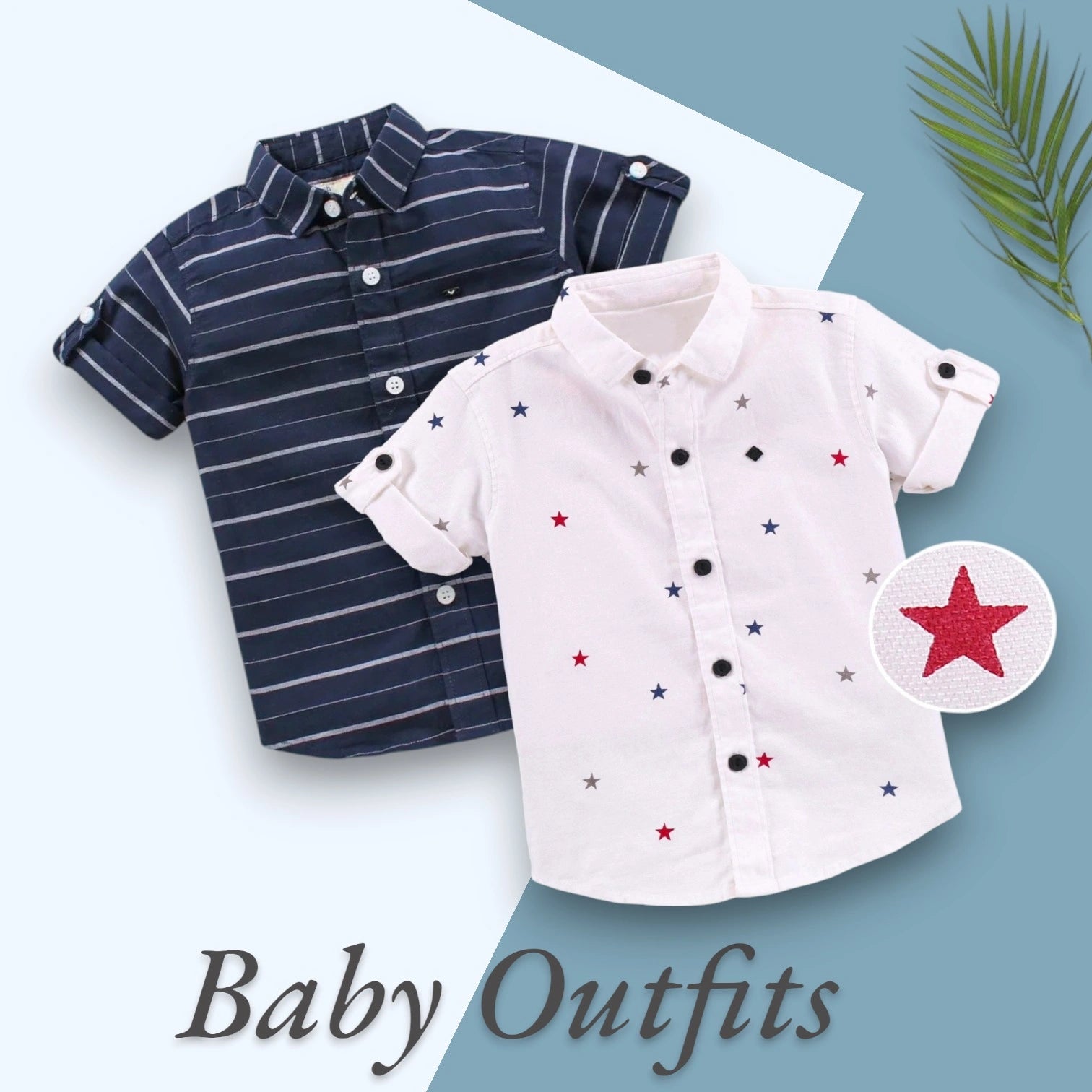 Kukus91 Star Print & Navy Stripe Combo