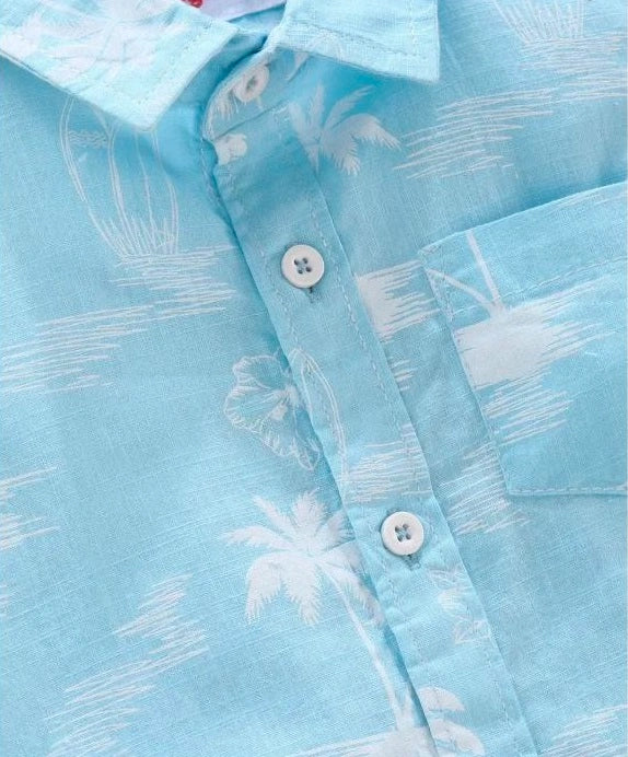 Kukus91 Pastel Stripe & Palm Print Combo