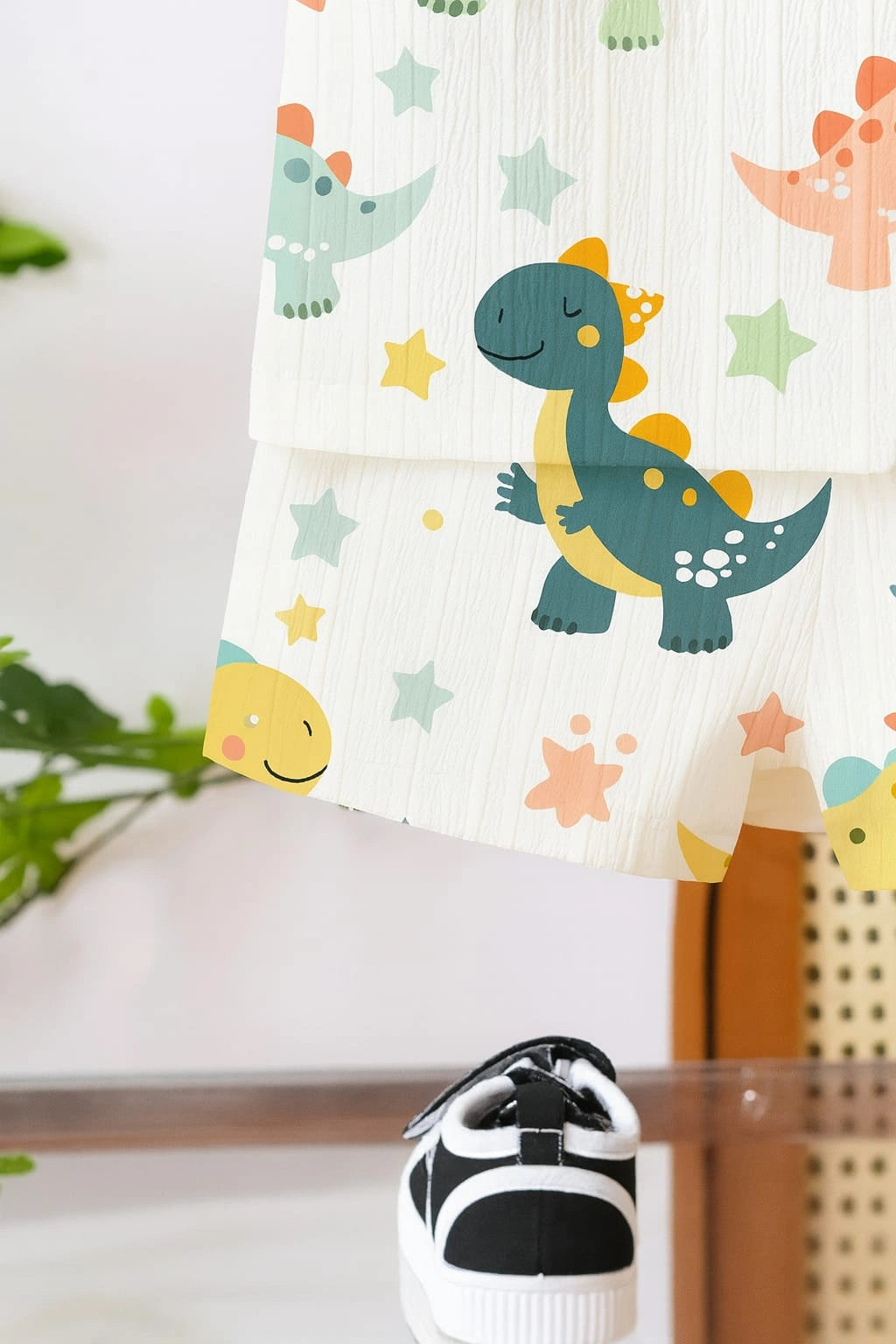 Boys Unisex Cotton Co-Ord Set with Dinosaur Print